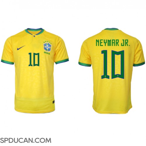 Muški Nogometni Dres Brazil Neymar Jr #10 Domaci SP 2022 Kratak Rukav